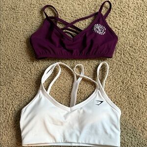 Gymshark Purple and White Sports Bras